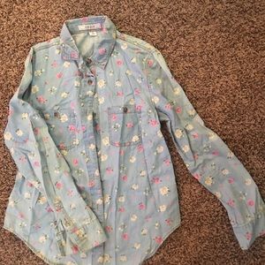 Jean long sleeve blouse